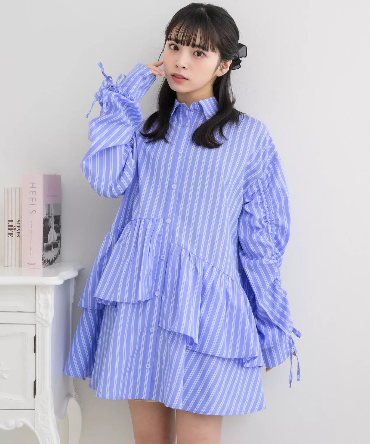 ems excite 荷葉邊下擺連身裙 2色 [OP294]