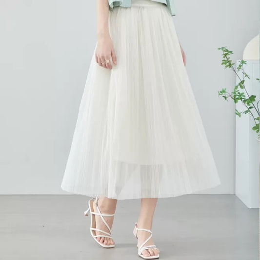 紗質直紋長裙 [BT61]