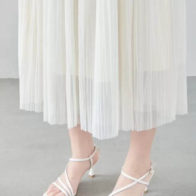 紗質直紋長裙 [BT61]