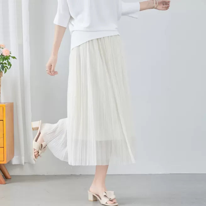 紗質直紋長裙 [BT61]