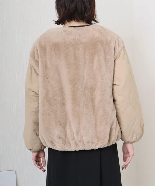 毛毛雙面外套 2色 [OT199]