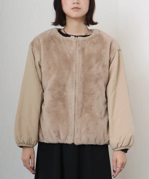 毛毛雙面外套 2色 [OT199]