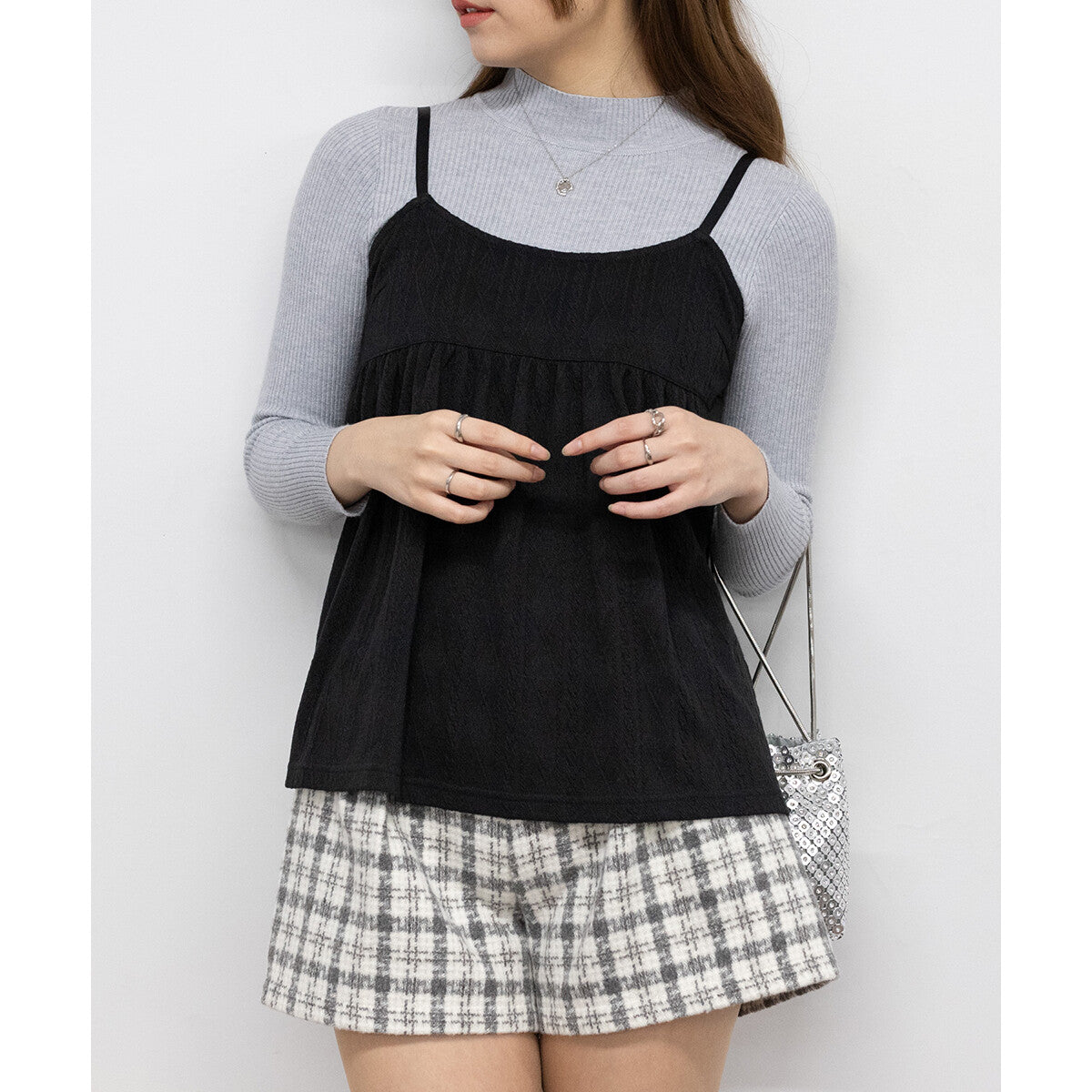 羅紋針織 X 吊帶背心套裝 3色 [TP171]