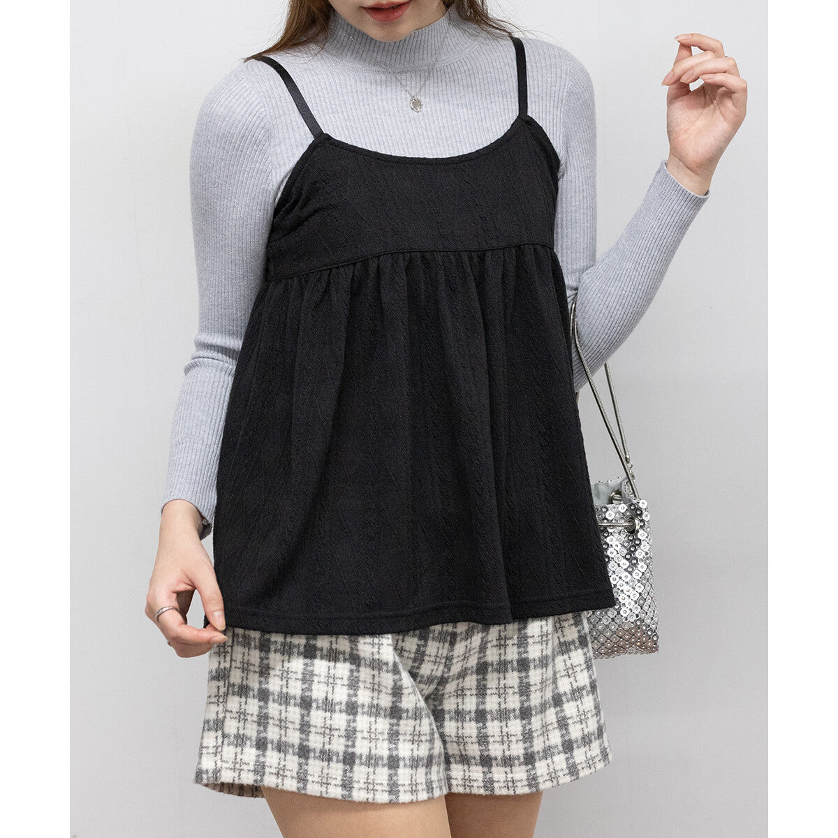 羅紋針織 X 吊帶背心套裝 3色 [TP171]