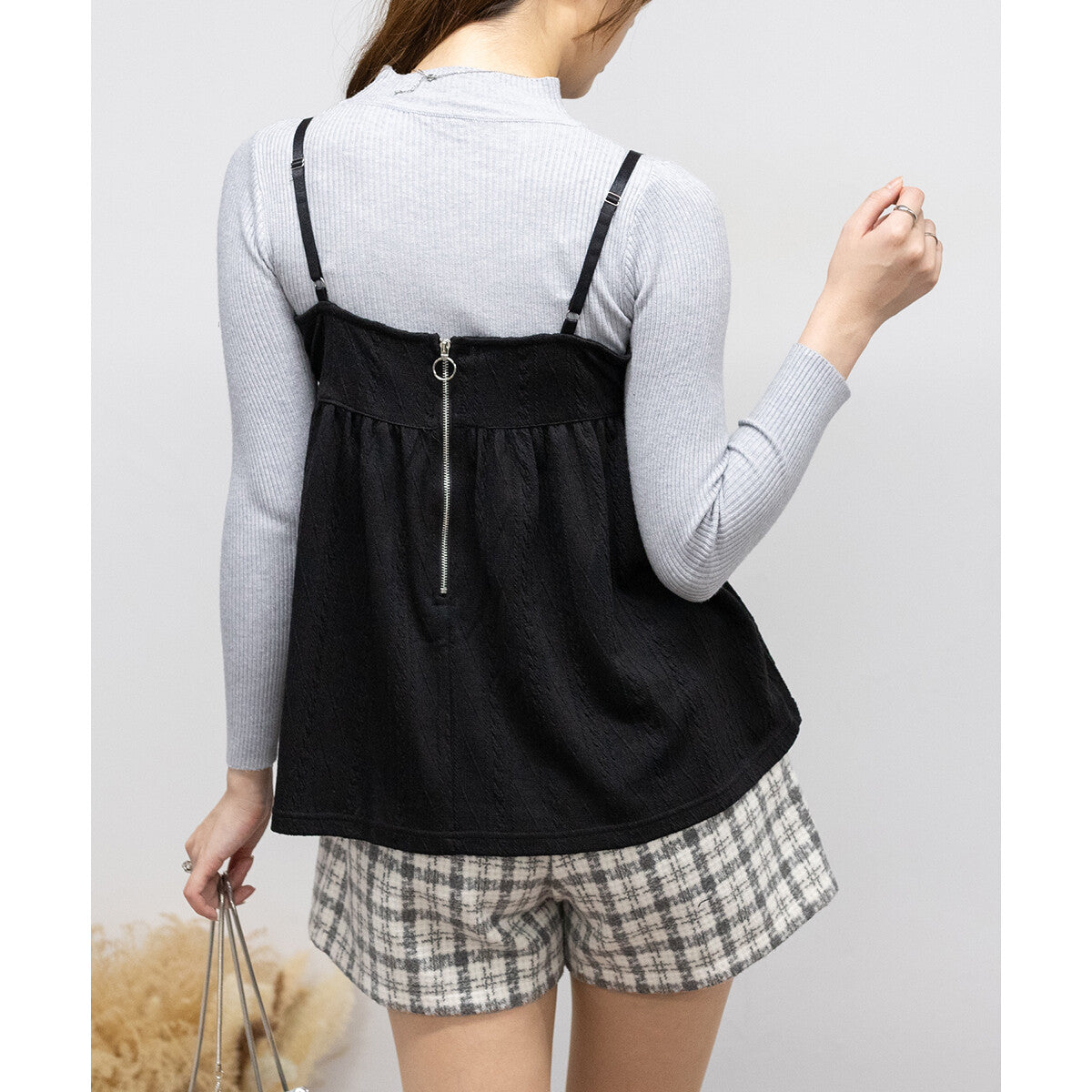 羅紋針織 X 吊帶背心套裝 3色 [TP171]