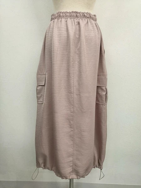 抽繩設計工裝裙 4色 [BT195]