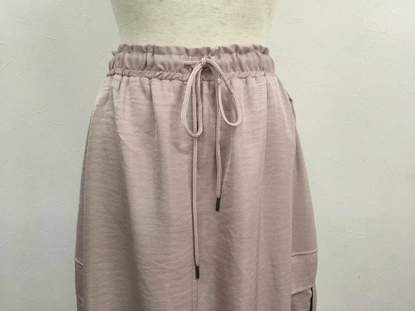 抽繩設計工裝裙 4色 [BT195]