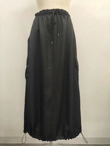 抽繩設計工裝裙 4色 [BT195]