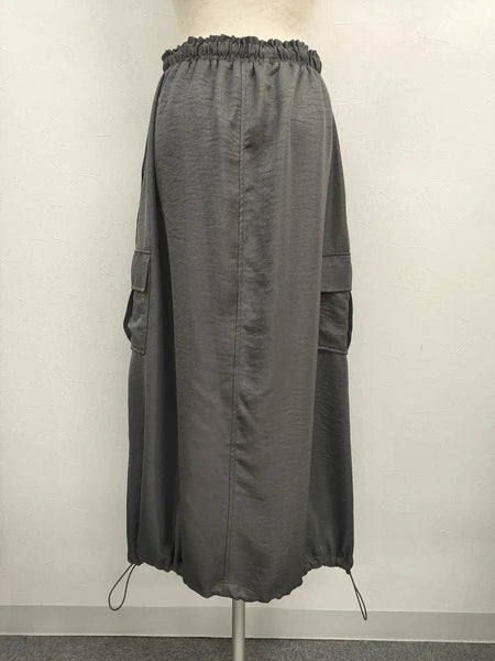 抽繩設計工裝裙 4色 [BT195]