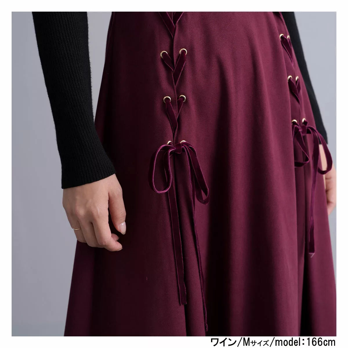 雙蝴蝶結綁帶吊帶連身裙 2色 [OP314]