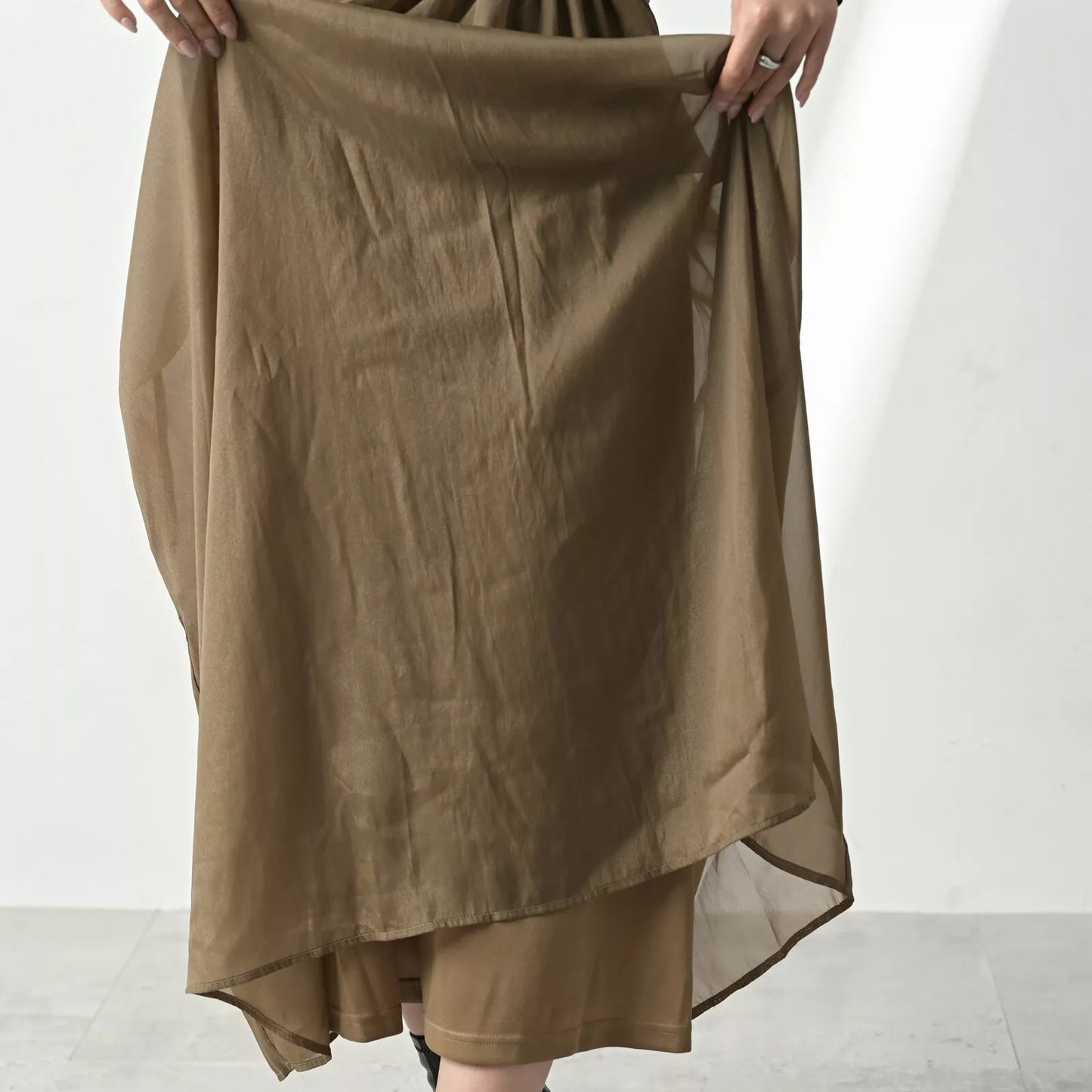 拼布吊帶連身裙 2色 [OP320]