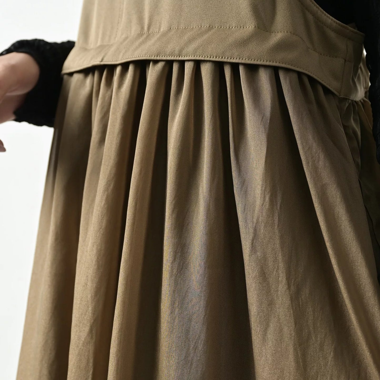 拼布吊帶連身裙 2色 [OP320]