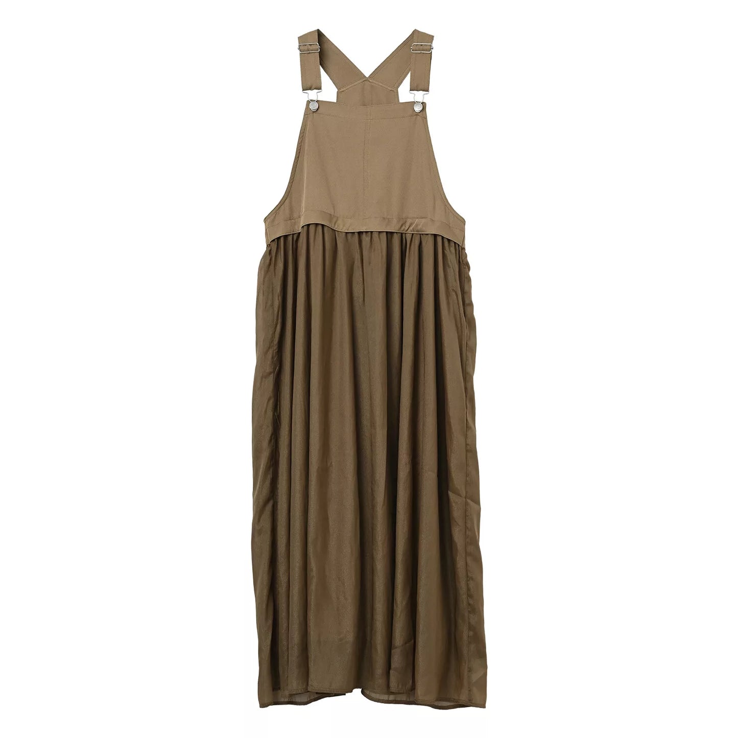 拼布吊帶連身裙 2色 [OP320]