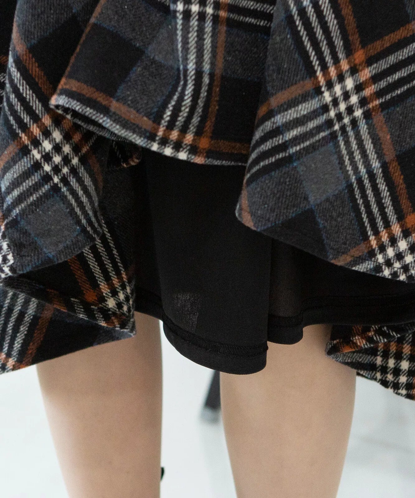 金扣子格仔背心連身裙 [OP307]