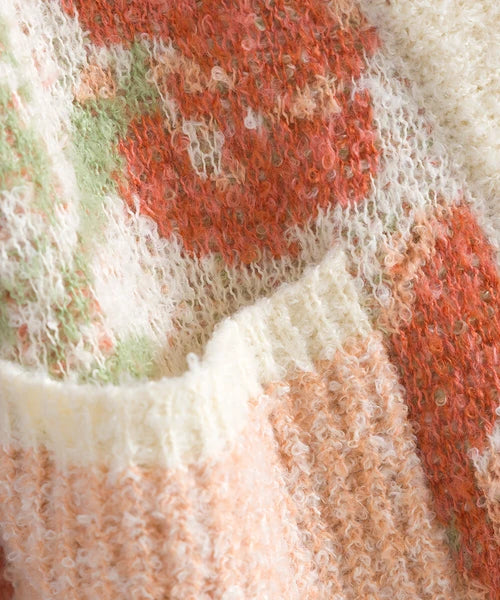 Lupilien 花花針織開襟衫 [OT276]