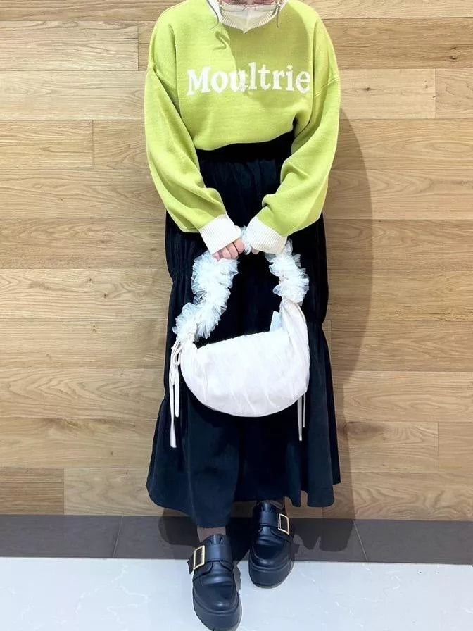 ems excite Ruffle薄紗蝴蝶結單肩包 3色 [BG0188]