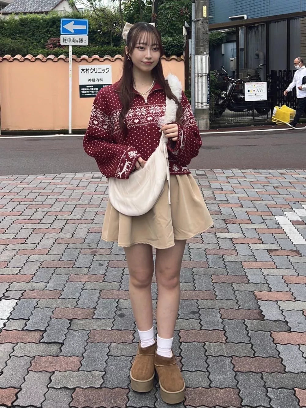 ems excite Ruffle薄紗蝴蝶結單肩包 3色 [BG0188]