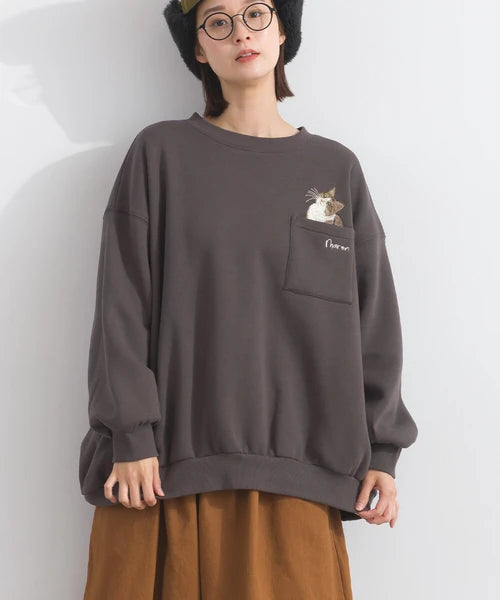 Lupilien 刺繡貓咪衛衣 [TP369]