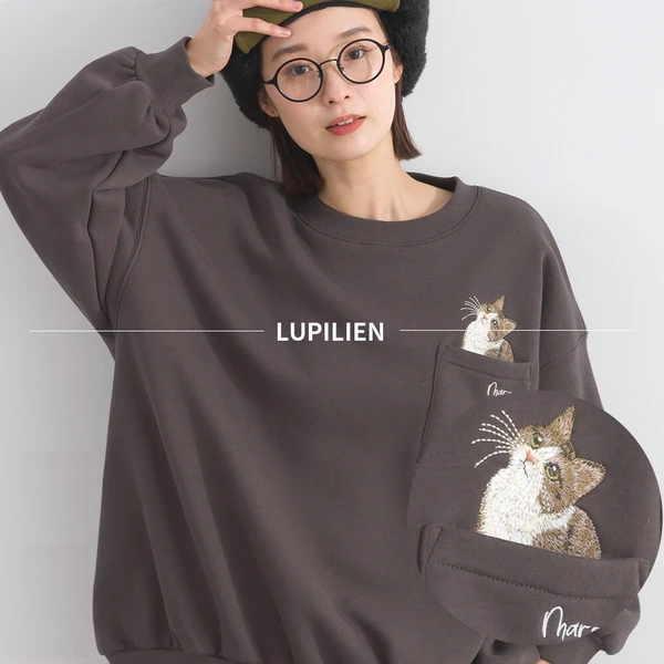 Lupilien 刺繡貓咪衛衣 [TP369]