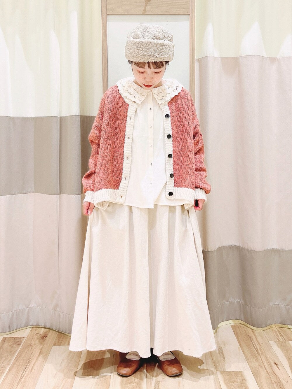 Samansa Mos2 拼色針織外套 3色 [OT267]