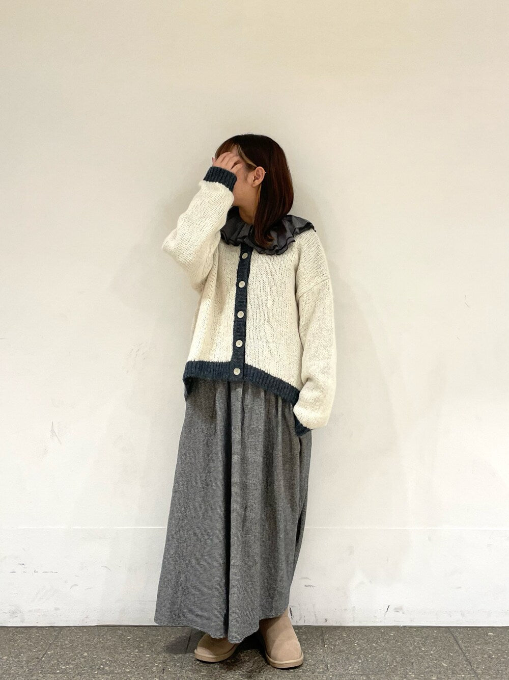 Samansa Mos2 拼色針織外套 3色 [OT267]