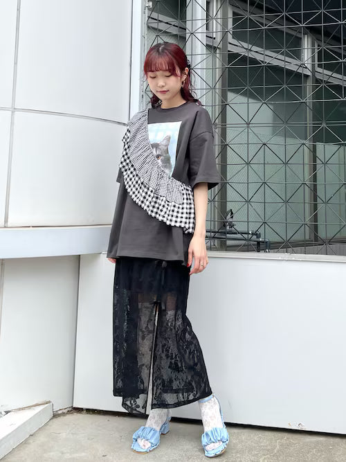 merry jenny 蝴蝶蕾絲多層半身裙 2色 [BT287]