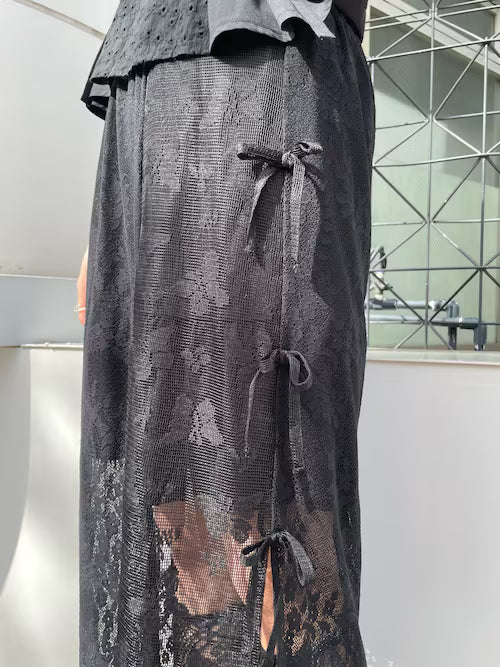 merry jenny 蝴蝶蕾絲多層半身裙 2色 [BT287]