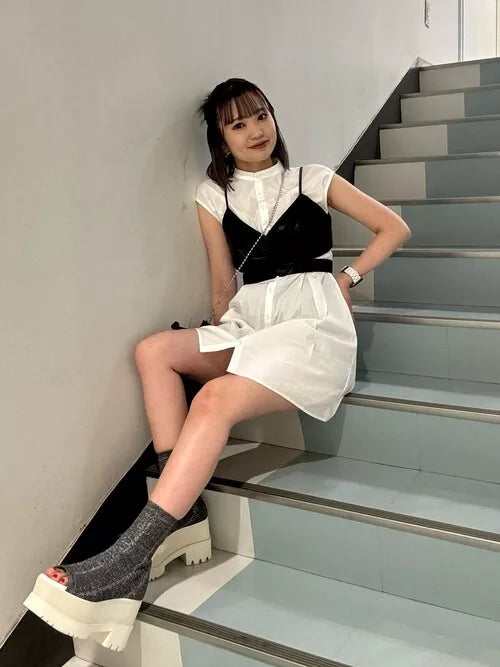 MURUA 緊身胸衣 x 襯衫連身裙套裝 3色 [OP345]