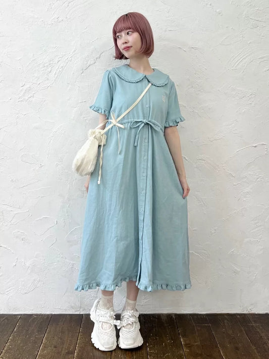 merry jenny 小熊刺繡連身裙 2色 [OP350]