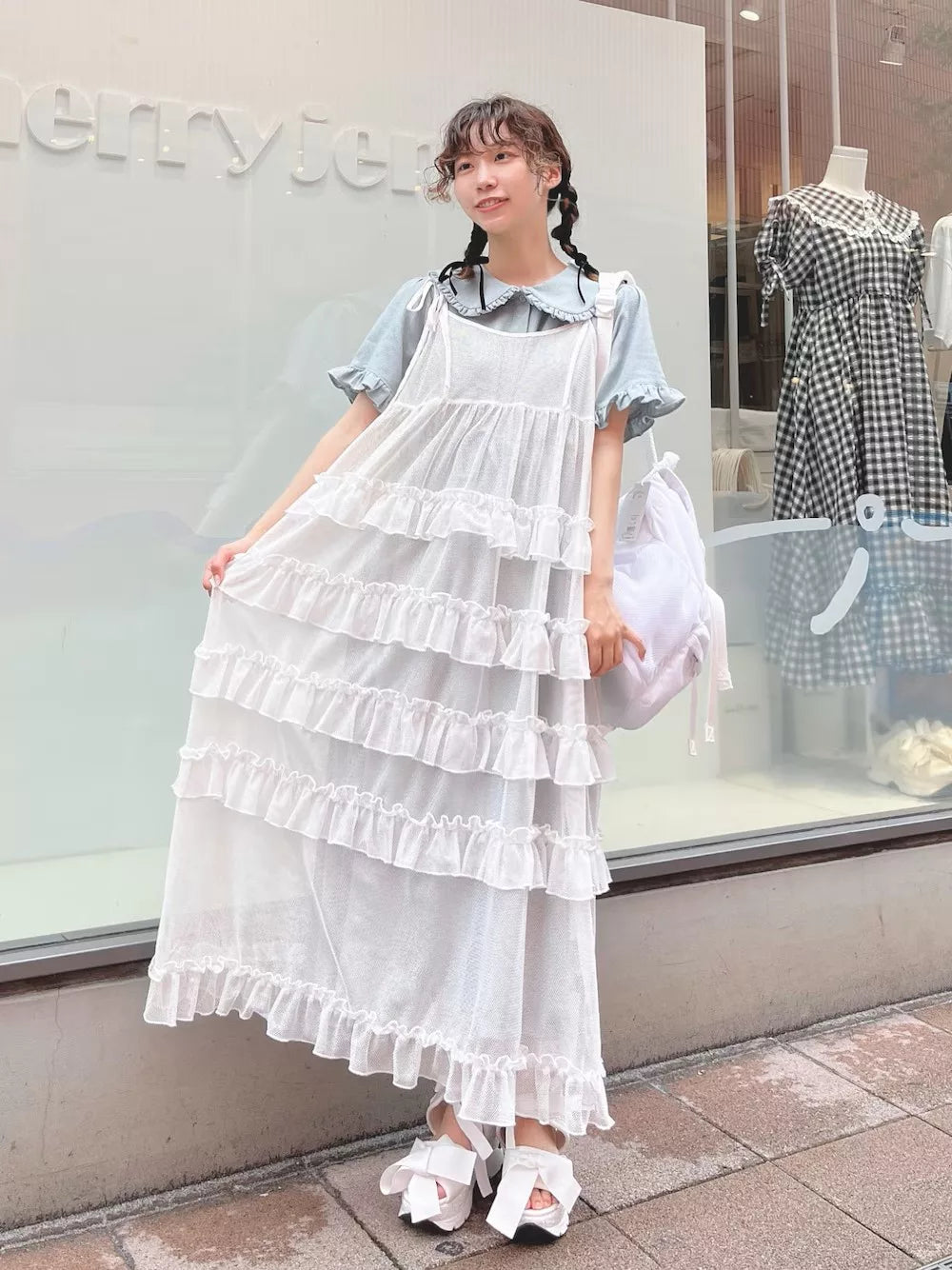 merry jenny 小熊刺繡連身裙 2色 [OP350]