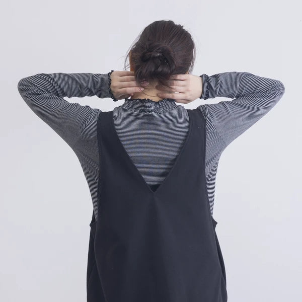 Ruffle 高領橫間上衣 2色 [TP370]