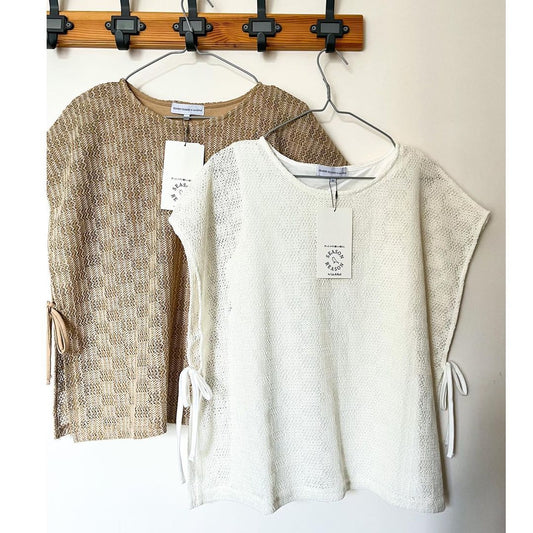 針織綁帶上衣 2色 [TP82]