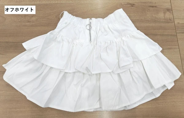 Nohea 雙蝴蝶結綁帶蛋糕短裙 3色[BT298]