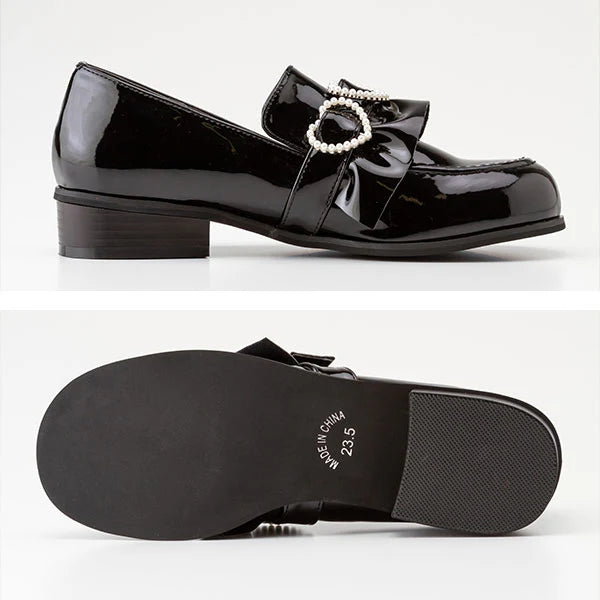 DearMyLove 珍珠心型樂福鞋 鞋跟3cm 37.5cm [SH001]