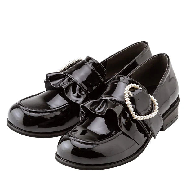 DearMyLove 珍珠心型樂福鞋 鞋跟3cm 37.5cm [SH001]