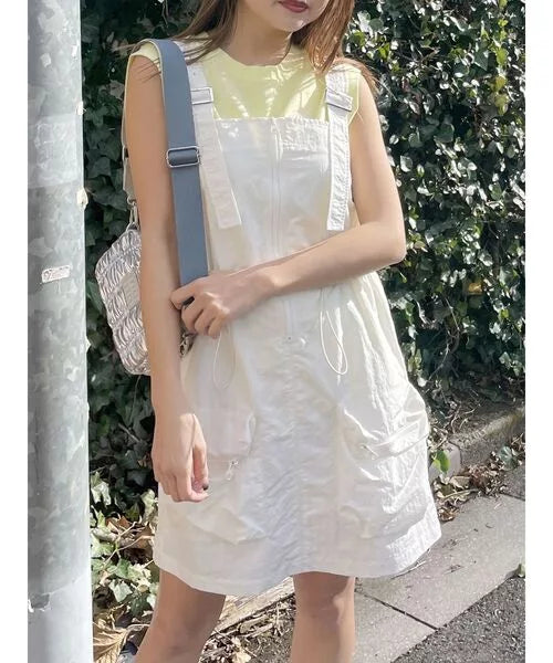 MURUA 工裝吊帶連身裙 2色 [OP348]