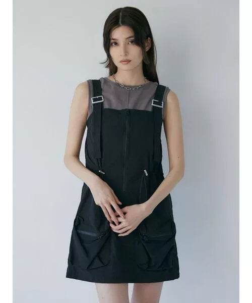 MURUA 工裝吊帶連身裙 2色 [OP348]