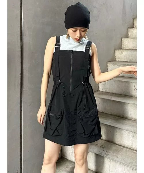 MURUA 工裝吊帶連身裙 2色 [OP348]