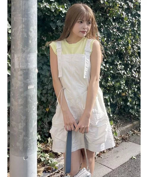 MURUA 工裝吊帶連身裙 2色 [OP348]