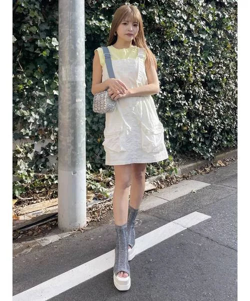 MURUA 工裝吊帶連身裙 2色 [OP348]