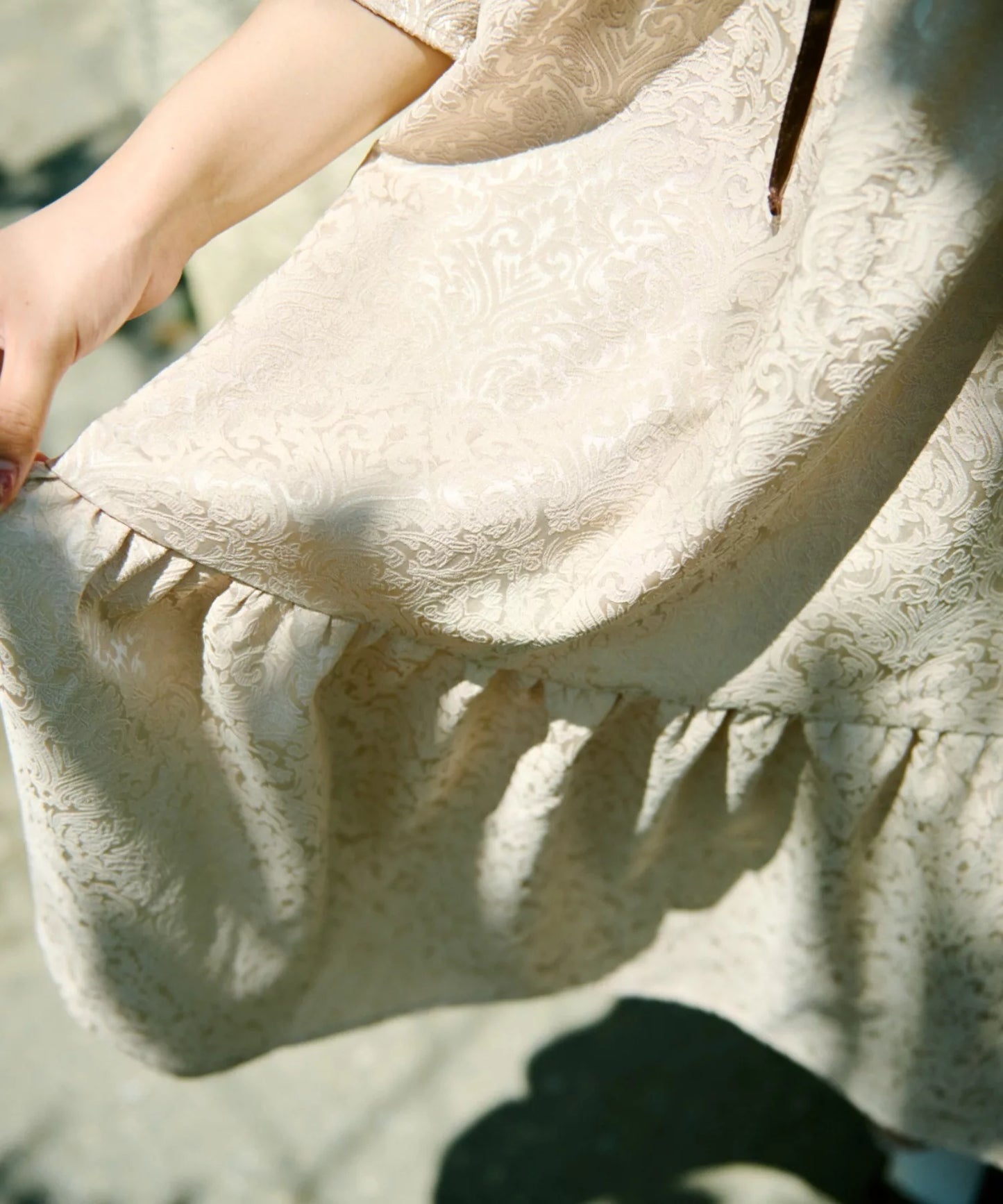 Kutir 可愛復古Ruffle蝴蝶結綁帶連身裙 [OP305]