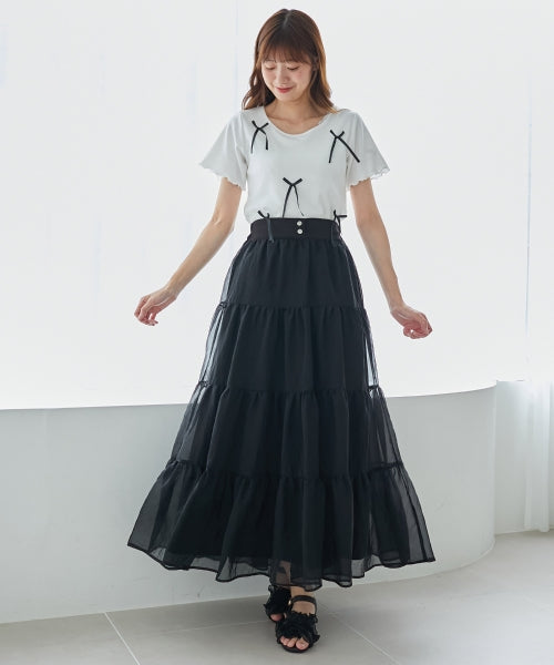 MAJESTIC LEGON 蝴蝶結絲帶百搭上衣 [TP278]