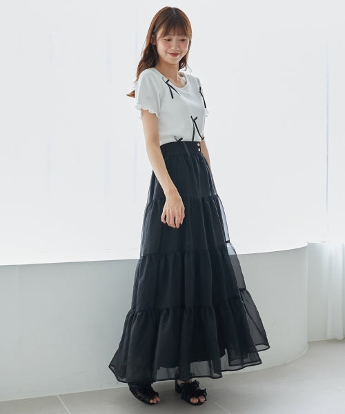 MAJESTIC LEGON 蝴蝶結絲帶百搭上衣 [TP278]