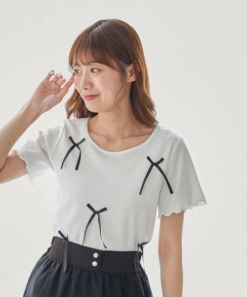 MAJESTIC LEGON 蝴蝶結絲帶百搭上衣 [TP278]