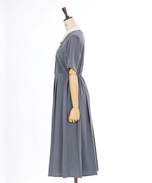 axes femme 學院風領口鏤空連身裙 [OP332]