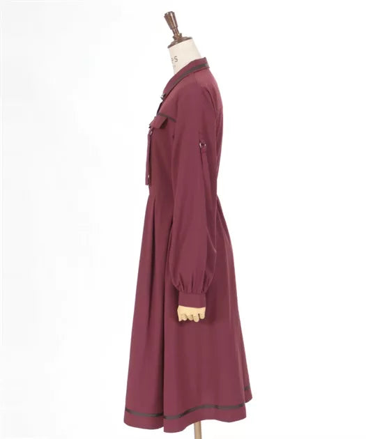 axes femme 軍裝風襯衫連身裙 [OP331]