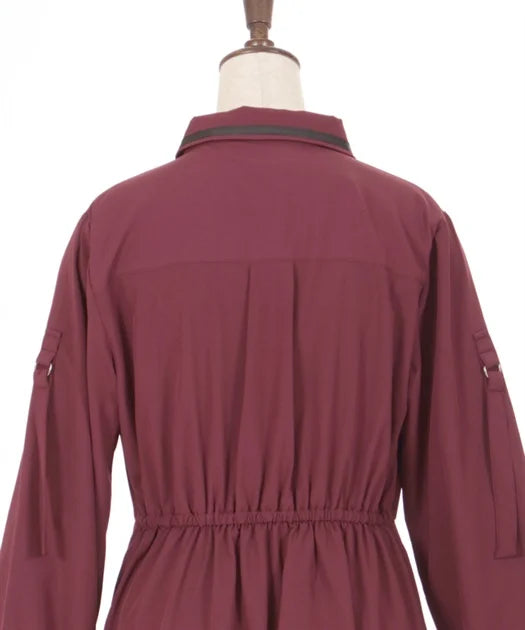 axes femme 軍裝風襯衫連身裙 [OP331]