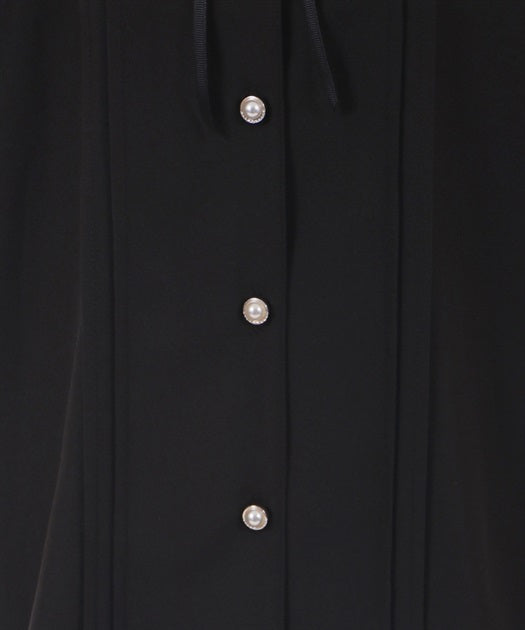 axes femme 前鏤空蕾絲線帶綁帶襯衫 [TP258]