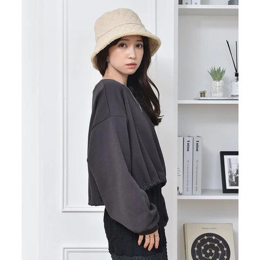 束繩下擺短款衛衣 [TP204]