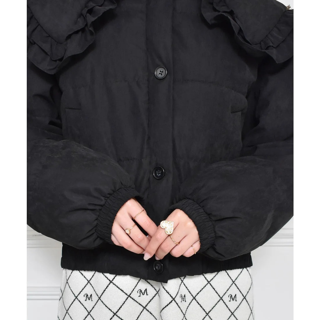 ems excite Ruffle大領子夾綿外套 [OT206]